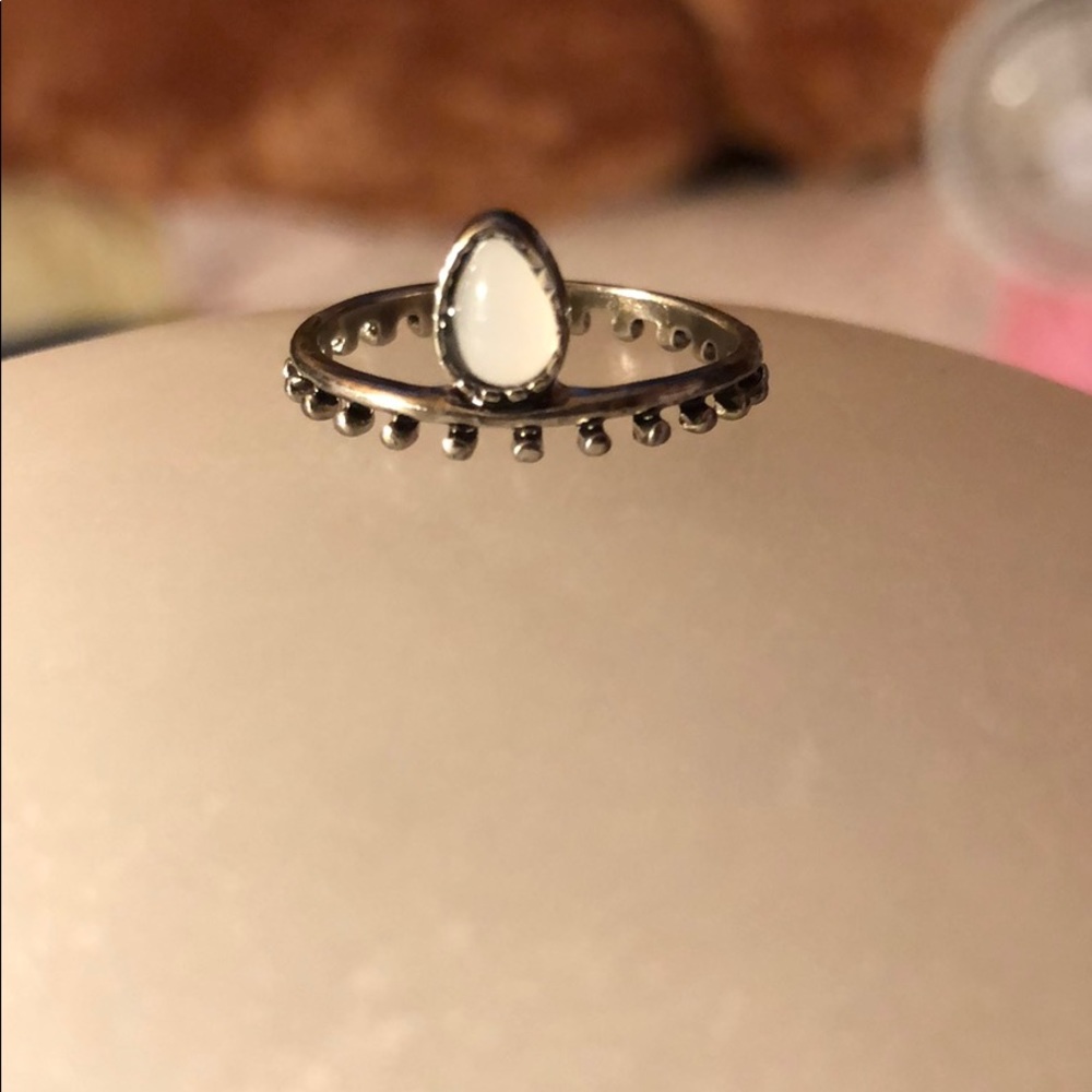 Silver and Blue/Gray ring